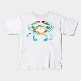 Blue Crab without splats by Jan Marvin Kids T-Shirt